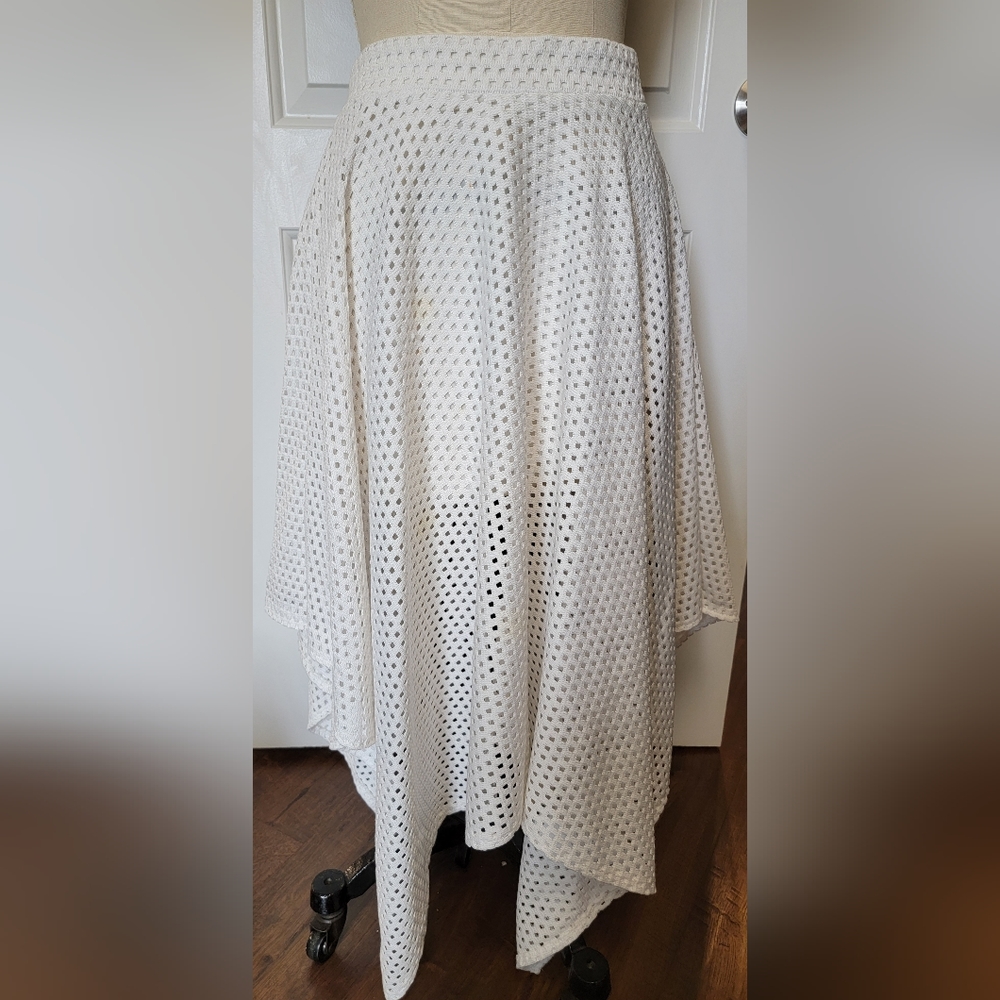 H&M White Mesh Skirt